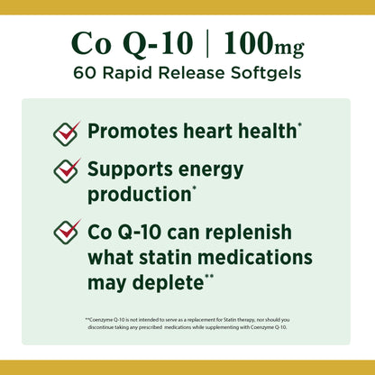 Nature'S Bounty Q - Sorb Co Q-10-100 mg - 60 Softgels