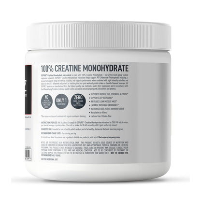 Isopure 100% Creatine Monohydrate Micronized, 250 G- 83 servings, Increase Lean Muscle Mass, Enhances Muscular Endurance,Powder