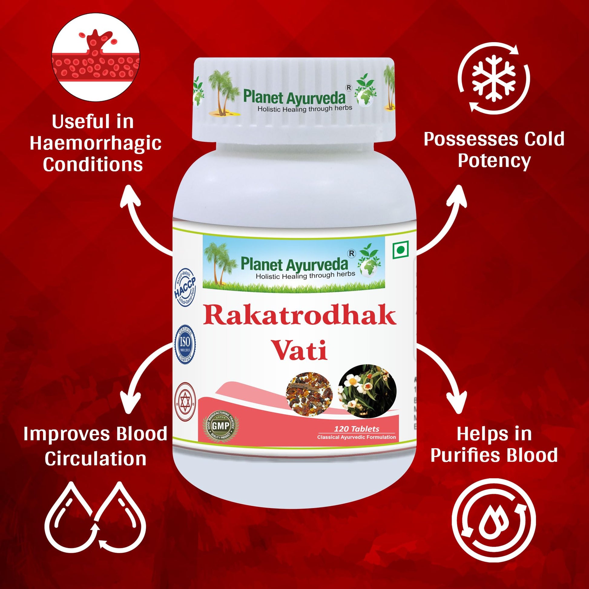 Planet Ayurveda Rakatrodhak Vati, 120 Tablets- image 5