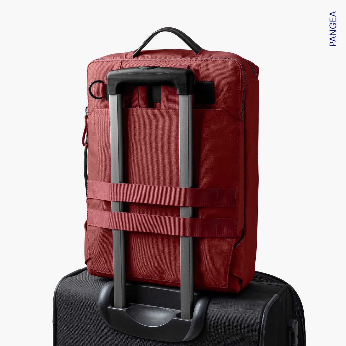 DailyObjects PET Red Clay Meridian Convertible Briefpack (Backpack + Briefcase) (16L)| 100% Recycled | Fits Laptop Upto 16 Inch | Lightweight Shoulder Backpack | Multiutility Bag with Trolley Sleeve