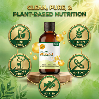 Vegan Omega 3 Oil – Algae Oil Omega with EPA DHA & Astaxanthin | Supplement for Heart, Brain, Eyes, Skin & Joints | High EPA DHA
