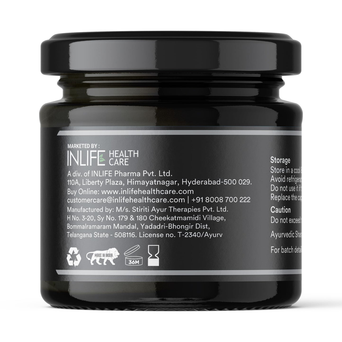 INLIFE Shilajit Resin 20g | Original Himalayan & Natural Shilajeet | 75% Fulvic Acid | Lab Tested | Ayurvedic Supplement for Men Women | Pack of 1