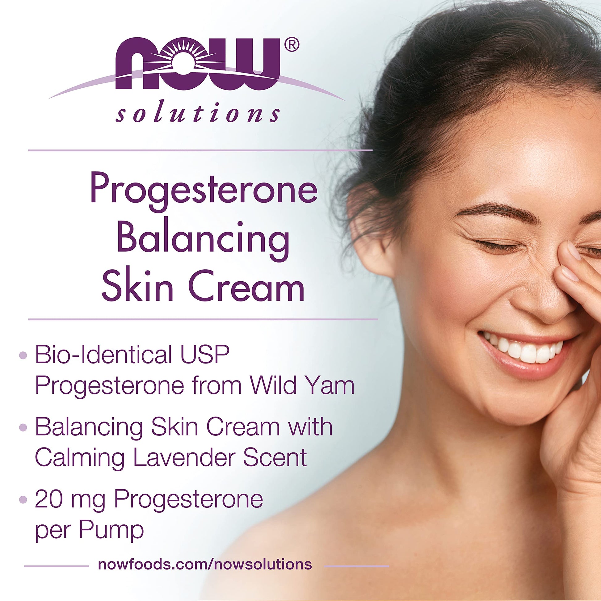 Now Foods, Natural Progesterone, Liposomal Skin Cream, Calming Lavender- image 4