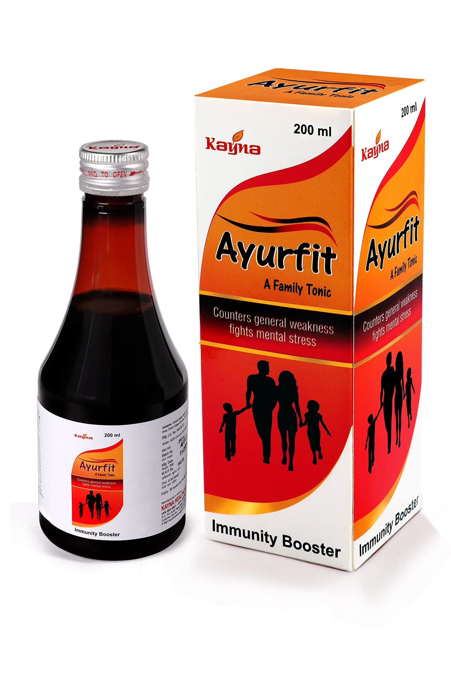 Kayna Ayurfit Syrup Is an Immunity Booster Which Consists of Many Vitamins, Minerals, Iron Elements Which Provides Energy and Strength (200 ML)