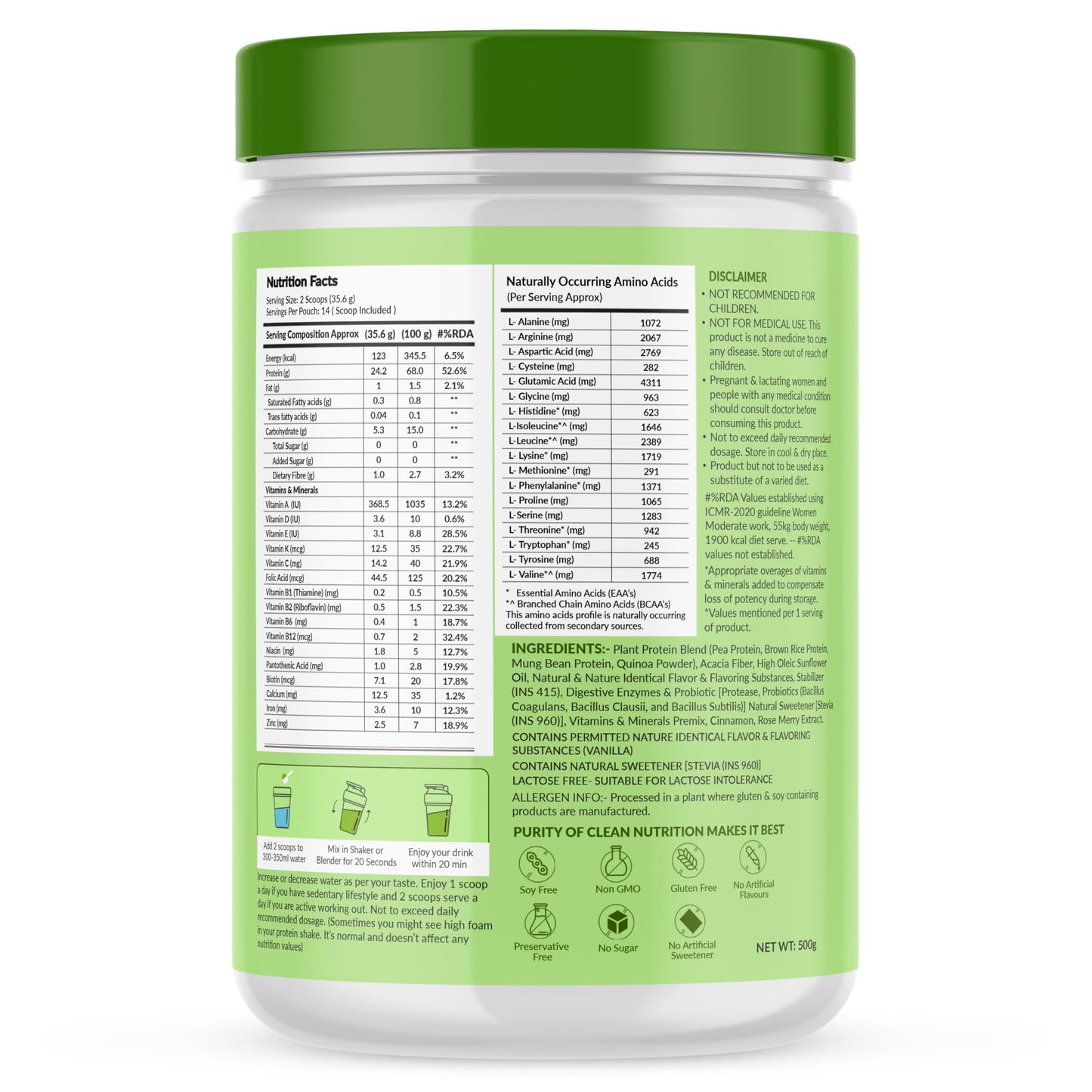 MyFitFuel Advance 100% Plant Protein (4 Plant Proteins, 16 Vitamins & M- image 4