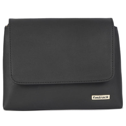 Fastrack Ivory Black Structured Everyday Sling Bag For Girls