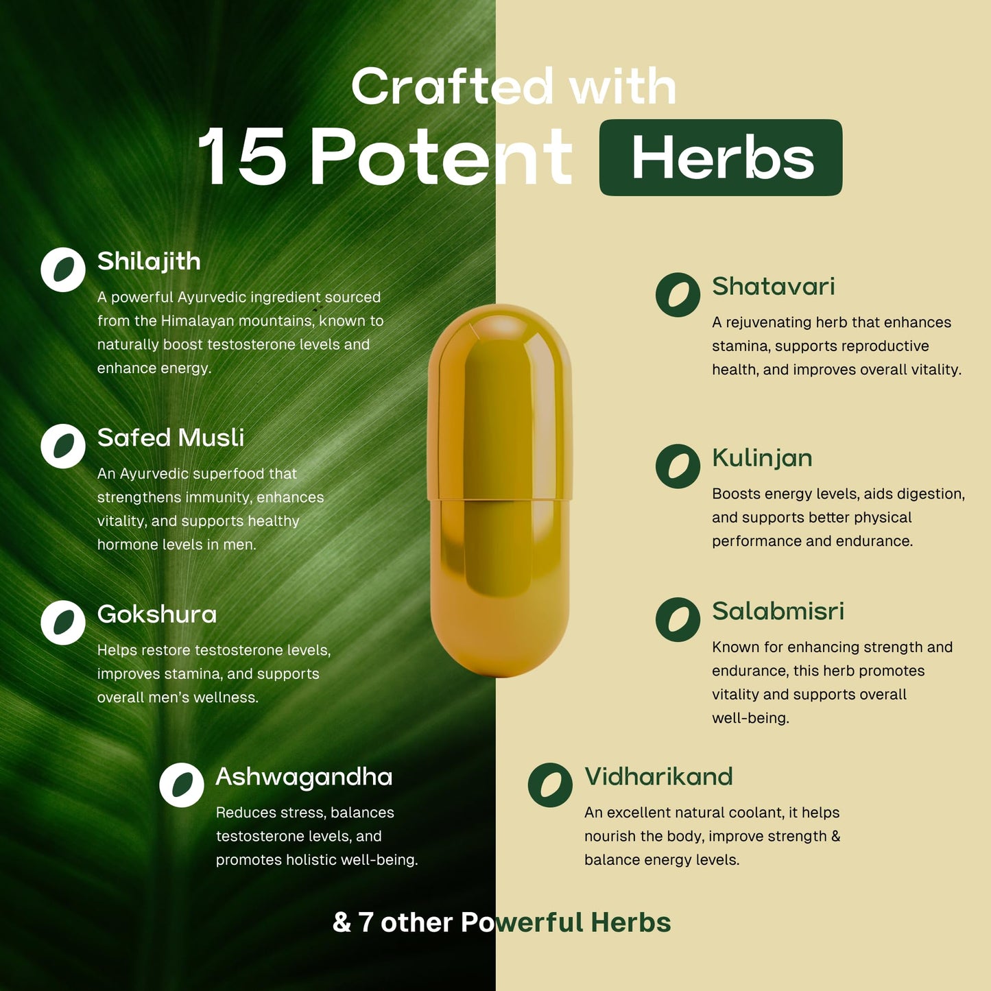 Power Herbz Gold Gokshura Tablets for Men | 100% Ayurvedic T Booster & Performance Capsule for Men | Boosts Stamina | Horse Fire Tablets 30 Capsules | Himalayan Herbals Gokshura, Pure Ashwagandha & Pure Shilajit.