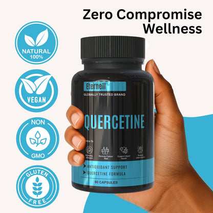 Eternell Quercetin 400mg (Sophora Japonica Extract) – Ayurvedic Natural Antioxidant Supplement for Men & Women | Supports Immunity, Heart & Respiratory Health | 60 Veg Capsules