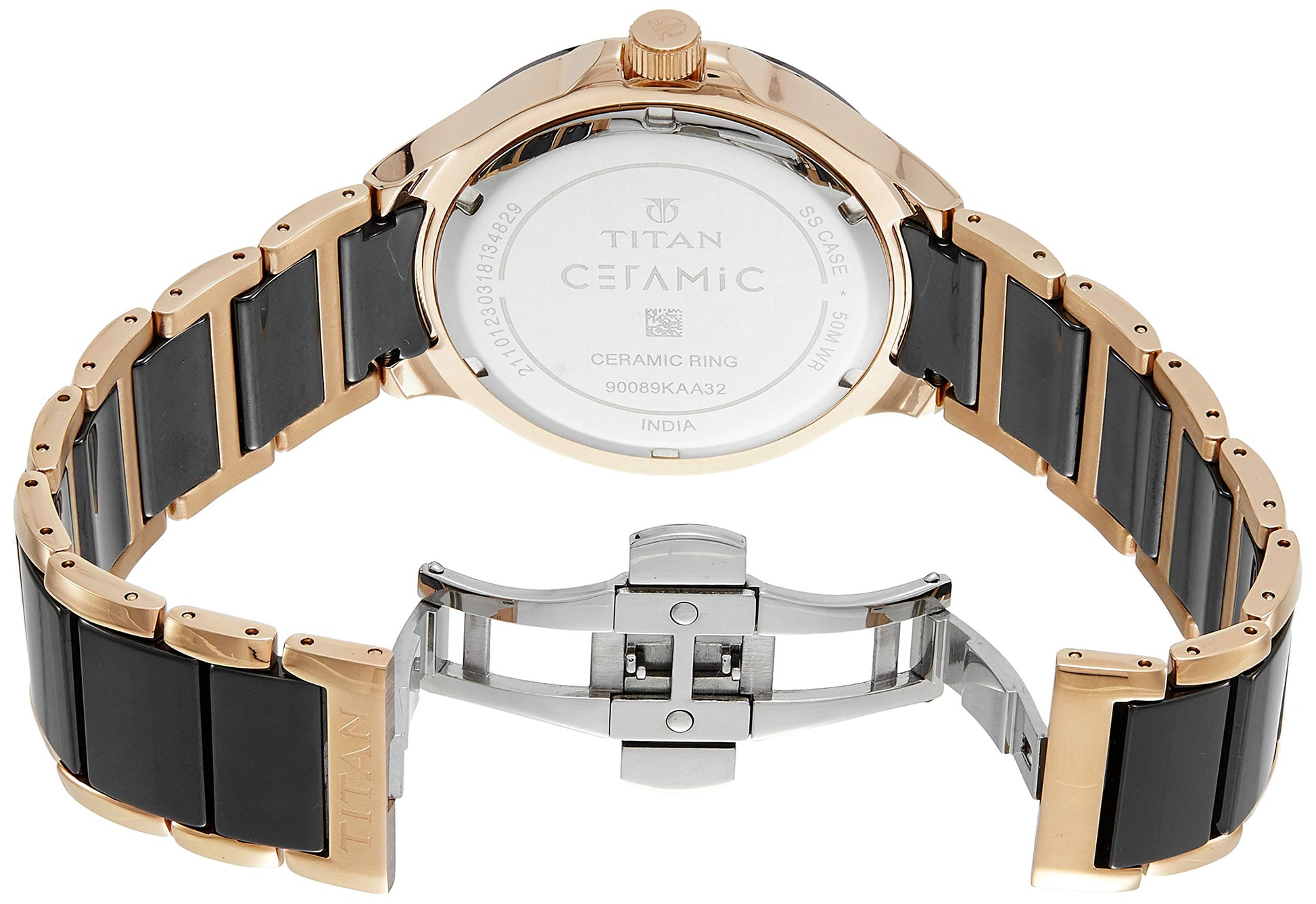 Titan Regalia Ceramics Analog Black Dial Men's Watch-NL90089KD02- image 5