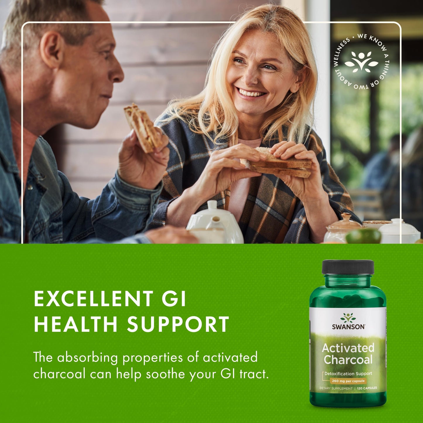 Swanson Charcoal 260 Mg 120 Capsules- image 3