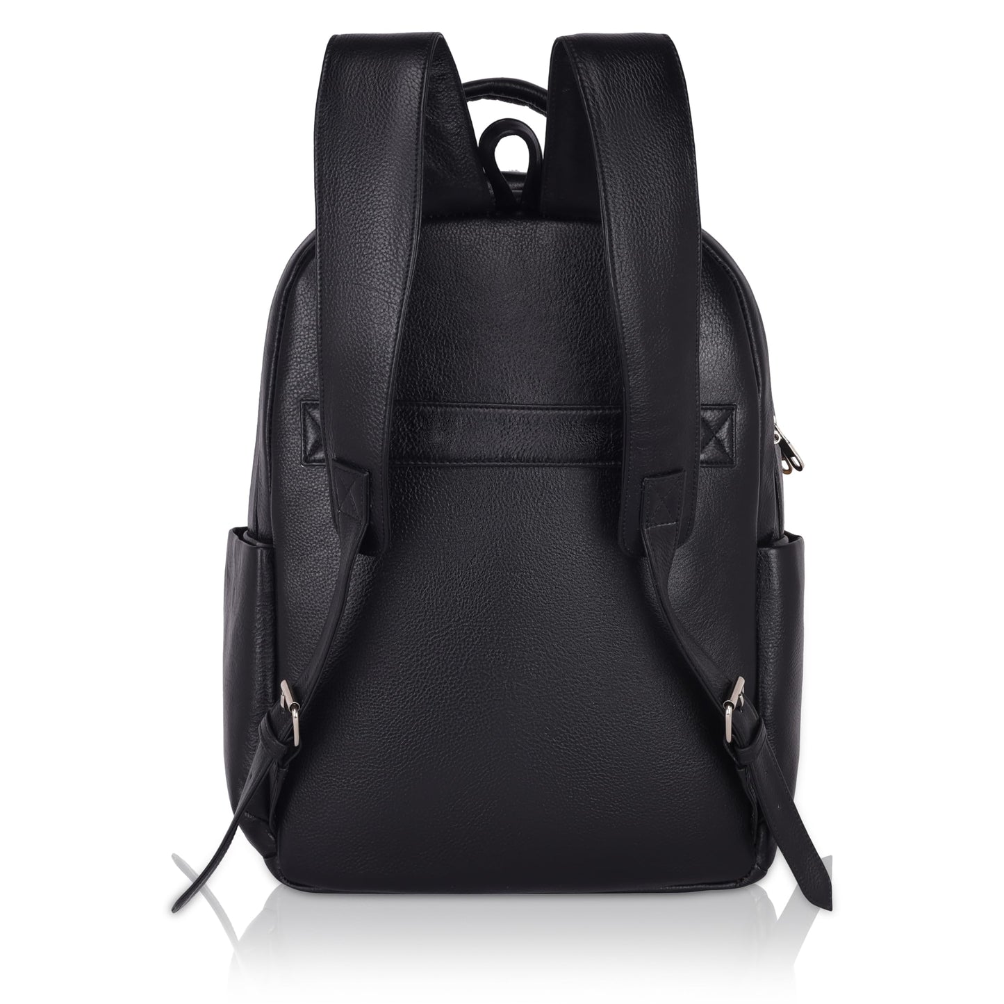 DORPER MONEY HILL Genuine Leather Backpack laptop Bag Stylish Durable Office Use Professional Bag for Men Women (ELITE BLACK, Leather)