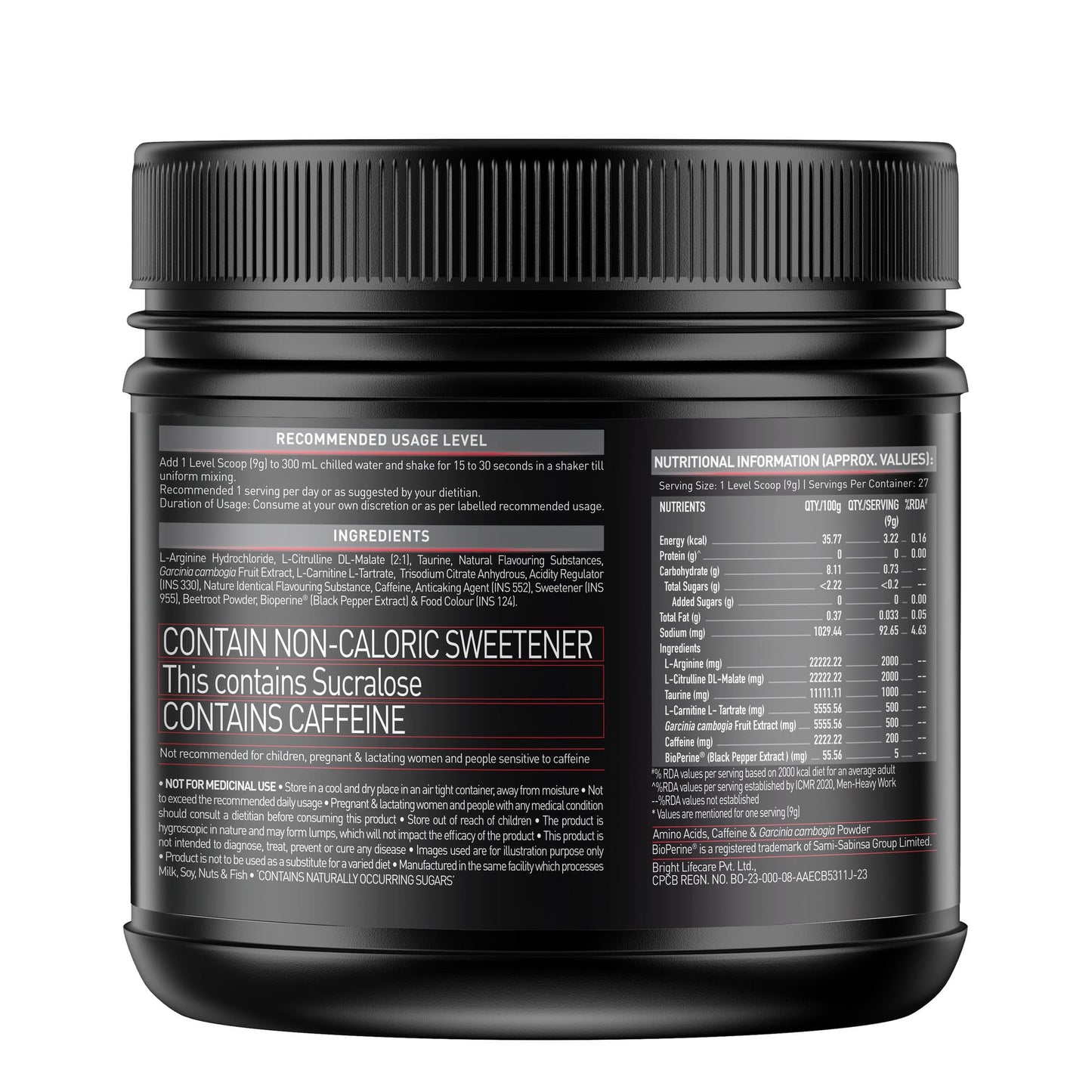 MuscleBlaze Pre Workout Ripped (Raspberry Lemonade, 250 g, 27 Servings)- image 8