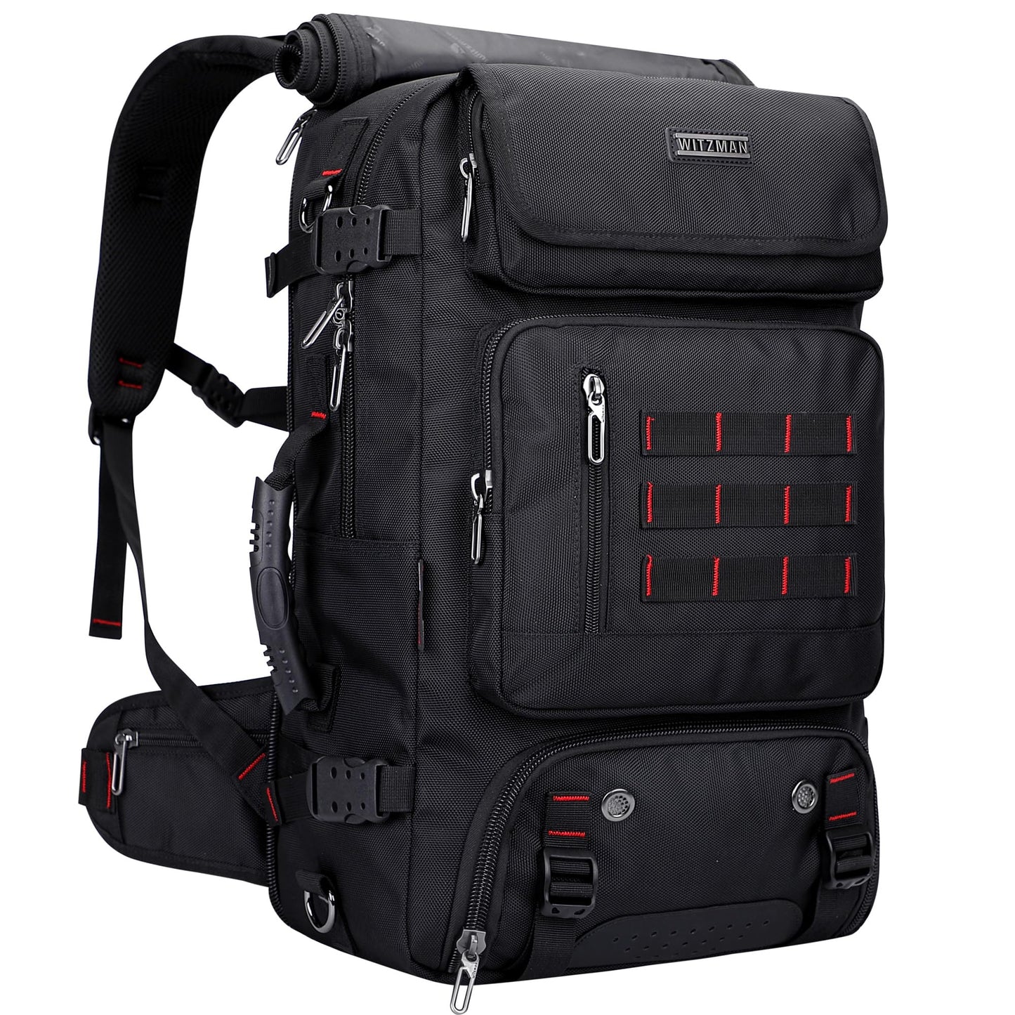 WITZMAN Carry on Travel Backpack for Men Airline Approved Convertible Nylon Luggage Backpack (B682 Balck)