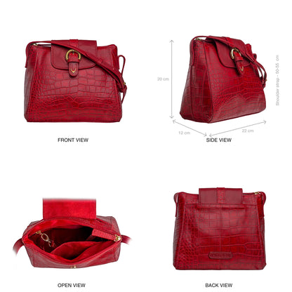 Hidesign Women Sling Bag (Red)