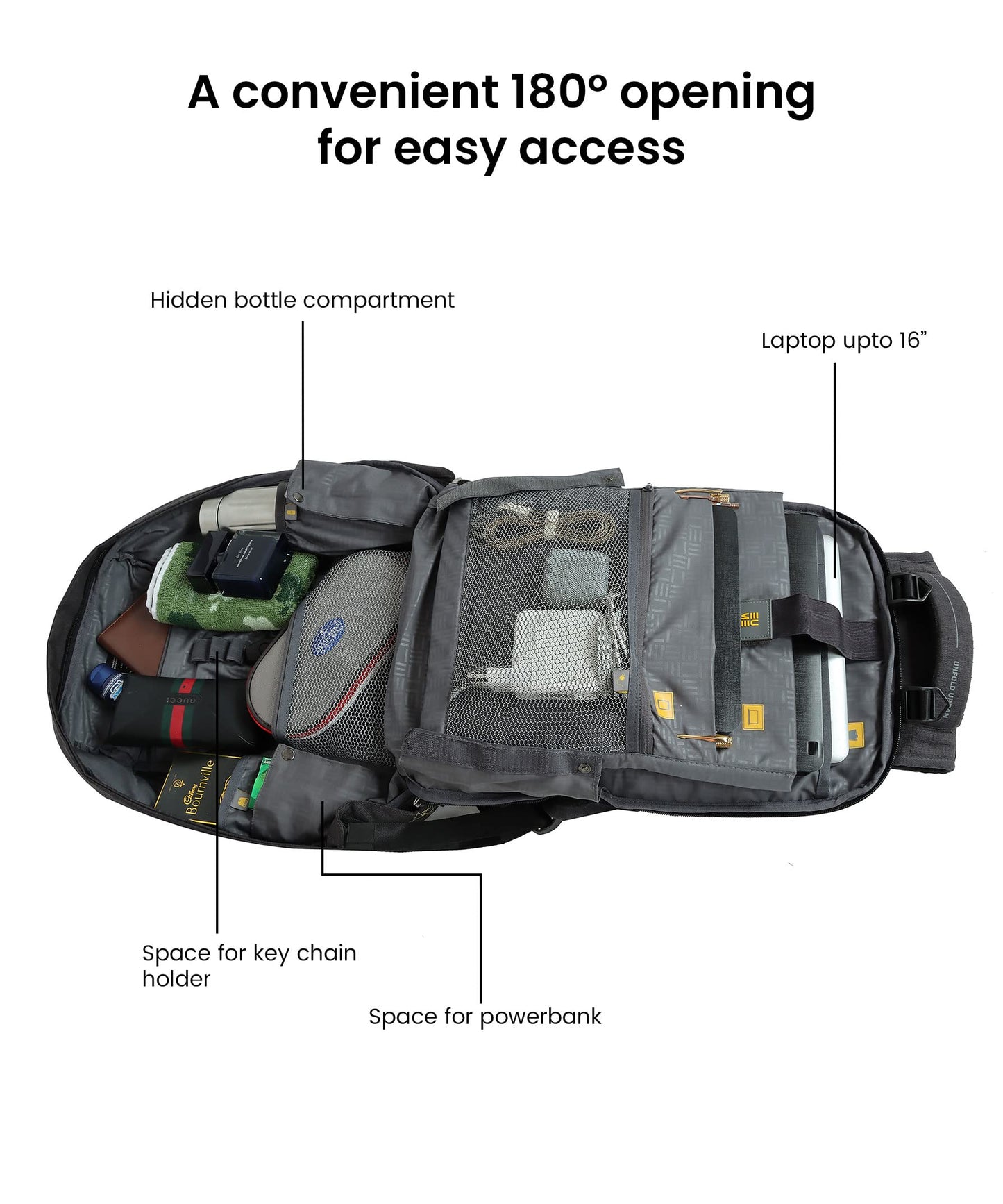 EUME GenX Premium 26L Massager Backpack for Men & Women with Built-in Massager Technology with 1 Year Warranty | Water Resistant & Anti-Theft Backpack for Office | Fits Up-to 15.6" Laptop | Grey Color