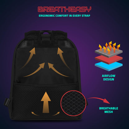 Hookaba Bold Bling LED Backpack for Kids 8L (Black) | Smart Display Bag | with Programmable Screen, App Control & Water Resistant | Unisex Daypack for School, College, Travel | for Boys & Girls