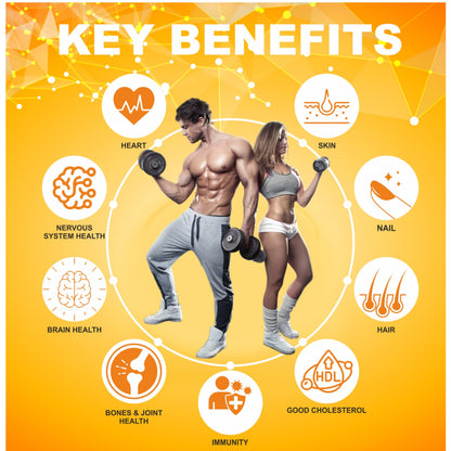 ClearCut Triple strength Omega 3 fish oil capsules | Biotin| Vitamin D3 for men women Heart Hair Skin