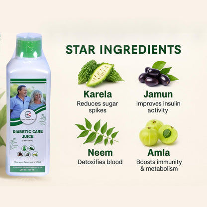 IHC Diabetic Care Juice | Sugar Control Juice | Blend of7 Herbs Jamun, Neem, Karela, Giloy, Haldi, Triphala, Arjun | Helps Control Blood Sugar Level & Reduces Bad Cholesterol | Good for Metabolic & Digestive Health | Health Juice For Diabetic Care (500ml)