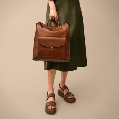 Fossil Women Parker Brown Backpacks ZB1836200