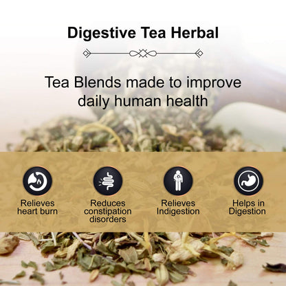 The Tea Heaven | Tea Gift - Digestive Herbal Tea (Wellness Tea) - Relieves Gas and Stomach Discomfort- 100% Natural Ingredients- 50 Grams(25 Cups)