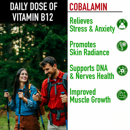 truu HIMALAYAS Plant Based Vitamin B12 Supplement For Men & Women -2 M- Organic Vit B 12 - Nature Made Ayurvedic Rasayana B12 & Green Food -For Stress In Life ,Nerve & Brain Health -60 Vegan Capsules