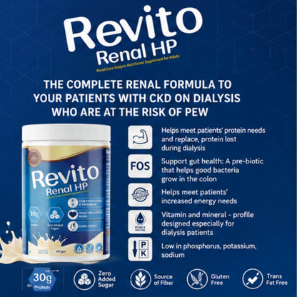 Renal HP Protein Powder 400g | Kidney Care Nutrition for Dialysis Patients | Low Potassium Low Phosphorus | High Protein Renal Supplement | Sugar-Free Clinical Nutrition | Pack of 1