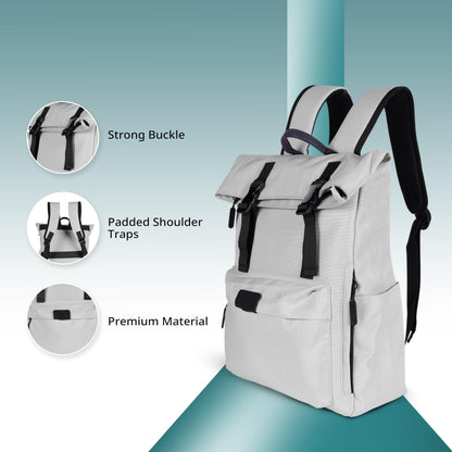 VOYAGER PARIS Vanguard Roll Top Laptop Backpack | Premium Polyester Fab- image 3