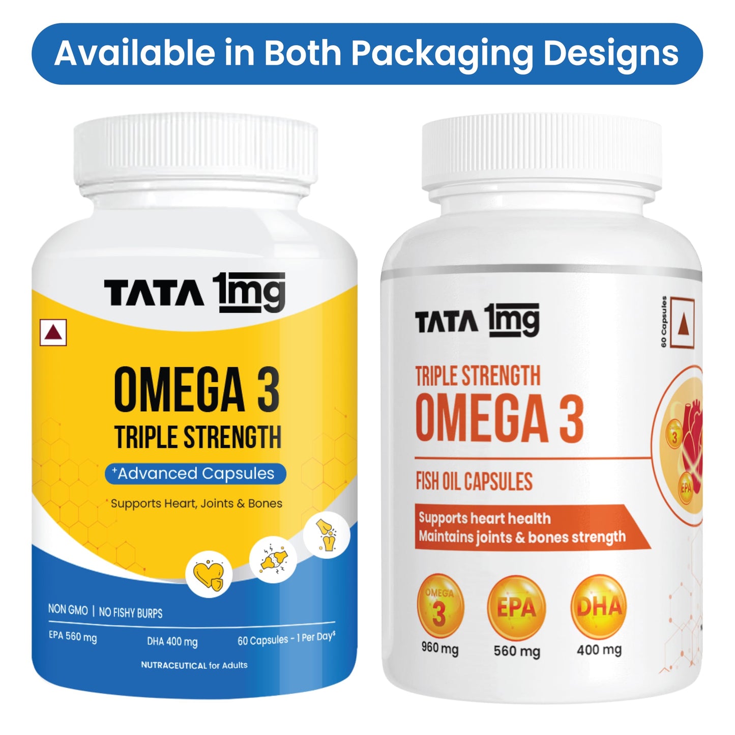 Tata 1mg Triple Strength Omega 3 Fish Oil Supplement - 1250mg (60 Capsu- image 3