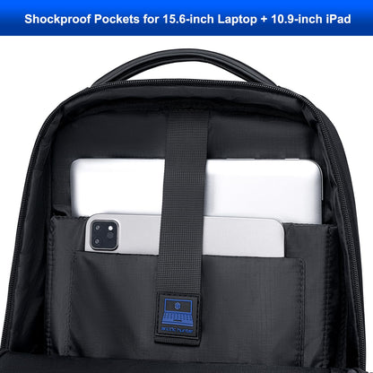 Arctic Hunter Slim Laptop Backpack 16L Lightweight Stylish 15.6 inch Laptop Bag Water Resistant Premium Business Backpack for Men Women Office College Commuting Daily,Black