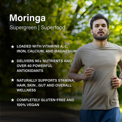 Sukham Organic Moringa (Drumstick) Leaves Powder | 250 g | 50 Servings | Natural Multi-vitamin | Good for Hair, Skin & Gut | Superfood rich with calcium, iron & magnesium | For Men & Women