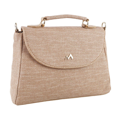 Metro Womens Synthetic Beige Flap Over Sling (One Size)