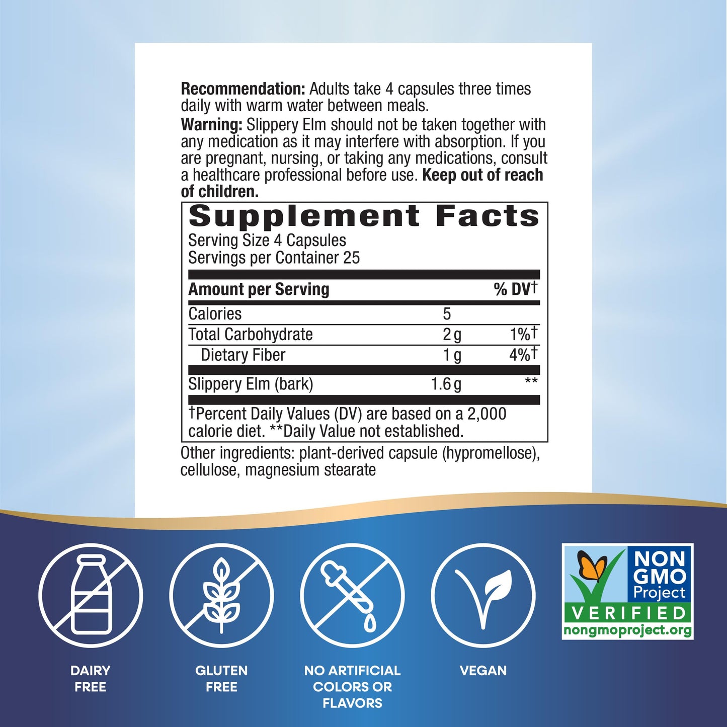 Nature's Way, Slippery Elm Bark, 400 mg, 100 Veggie Caps- image 5