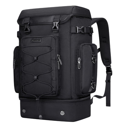 WITZMAN Travel Backpack for Men Carry on Bags for Airline Approved Convertible Duffle Luggage Backpack with Shoe Compartment（B691 Black）