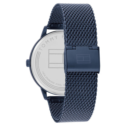 Tommy Hilfiger Analog Blue Dial Stainless Steel Strap Watch for Men