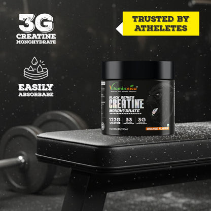 Vitaminnica Creatine Monohydrate Powder for Muscle Strength, Power & Performance | 100% Pure Micronized Creatine | Faster Recovery | 122g | For Men & Women | Pre/Post Workout Supplement