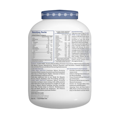 Classic Whey Protein 2kg Cookies & Cream High Protein Supplement for Muscle Growth & Recovery