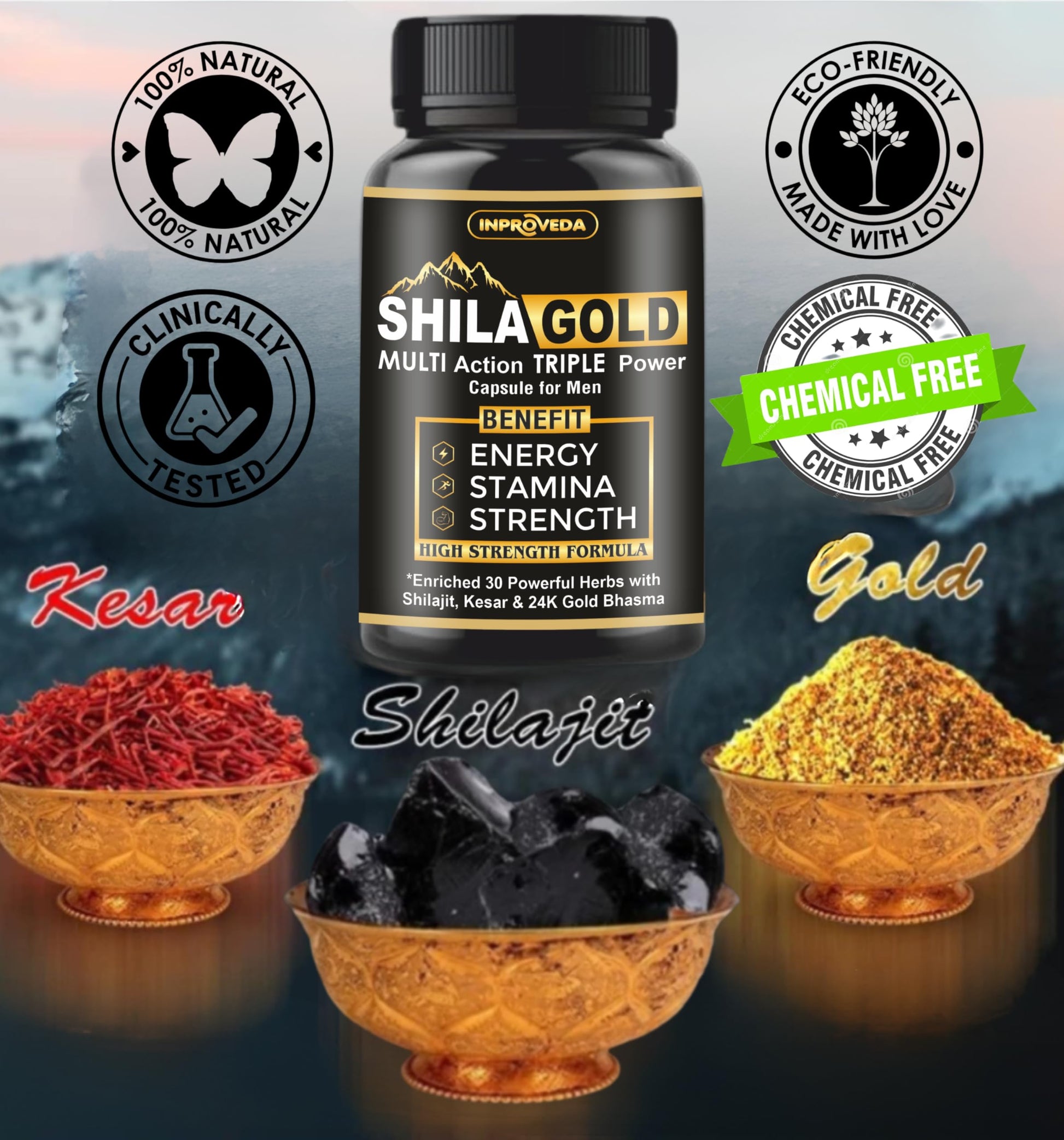 Pteteya Shilagold Shilajit Gold Multi Action New Triple Power Ayurvedic- image 8