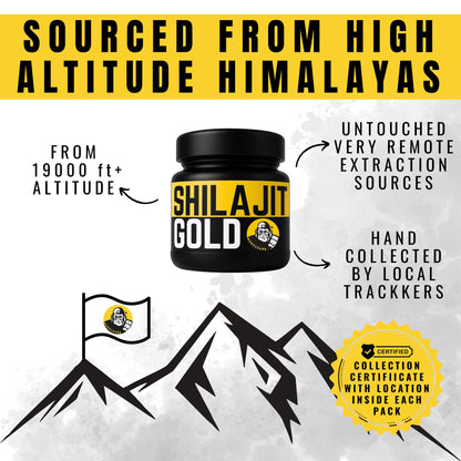 Muscleape Pure Himalayan Shilajit Resin | Enriched with Safed Musli, Ashwagandha, Tribulus & 12+ Ayurvedic Herbs | Energy, Strength, Immunity & Vitality Support| Shilajeet With 24 Carat Gold. 20gm