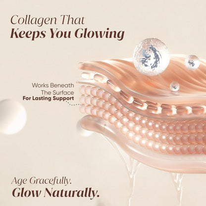 Vitaminnica Vita Beauty Collagen Type I & III Powder | With Hyaluronic Acid, Vitamin C, Biotin, Zinc, Vitamin E & Glutathione | Skin Glow, Anti-Ageing, Hair Growth & Joint Support | Premium Hydrolysed Collagen Supplement | 30 servings (Strawberry)