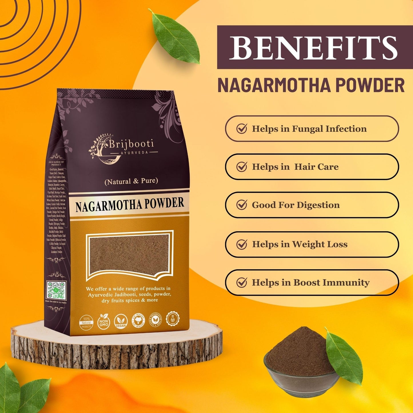 BIRJU MAHAVIR 400 Gr Nagarmotha Powder - Cyperus Rotundus Powder, Natur- image 6