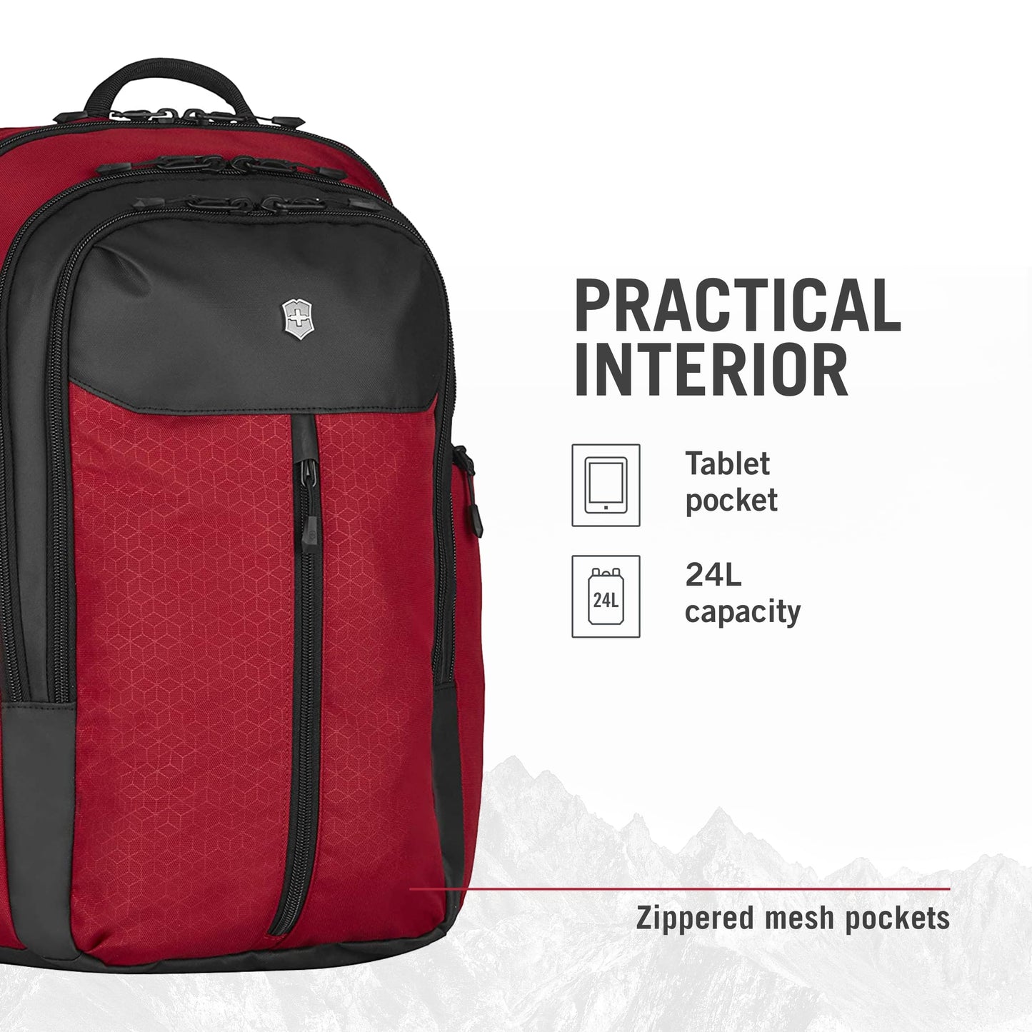 Victorinox Altmont Original, Vertical-Zip Laptop Backpack, Red (606732)