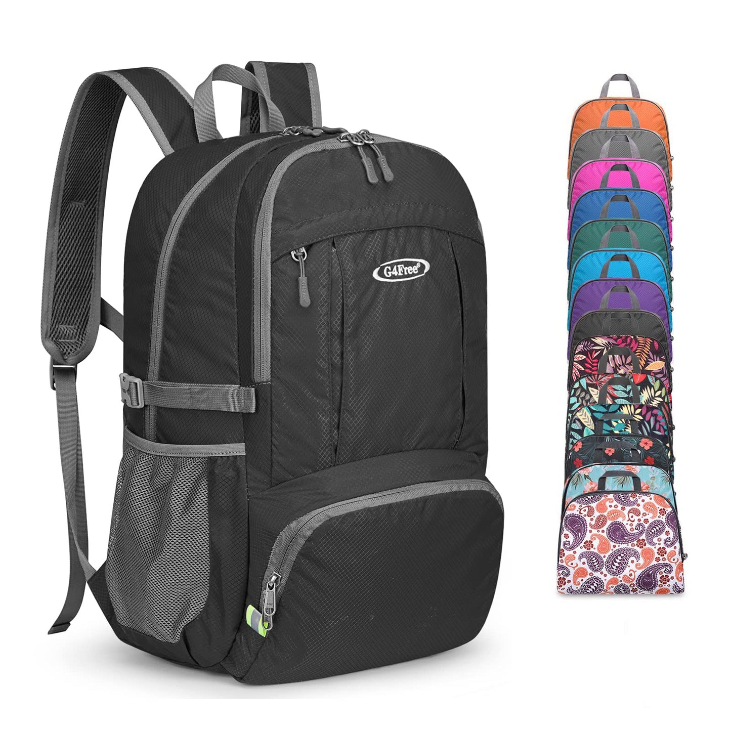G4Free 40L Lightweight Packable Hiking Backpack with Wet Pocket, Wateproof Handy Foldable Camping Outdoor Travel Daypack