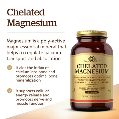 Solgar Chelated Magnesium Tablets 250 AD- image 6