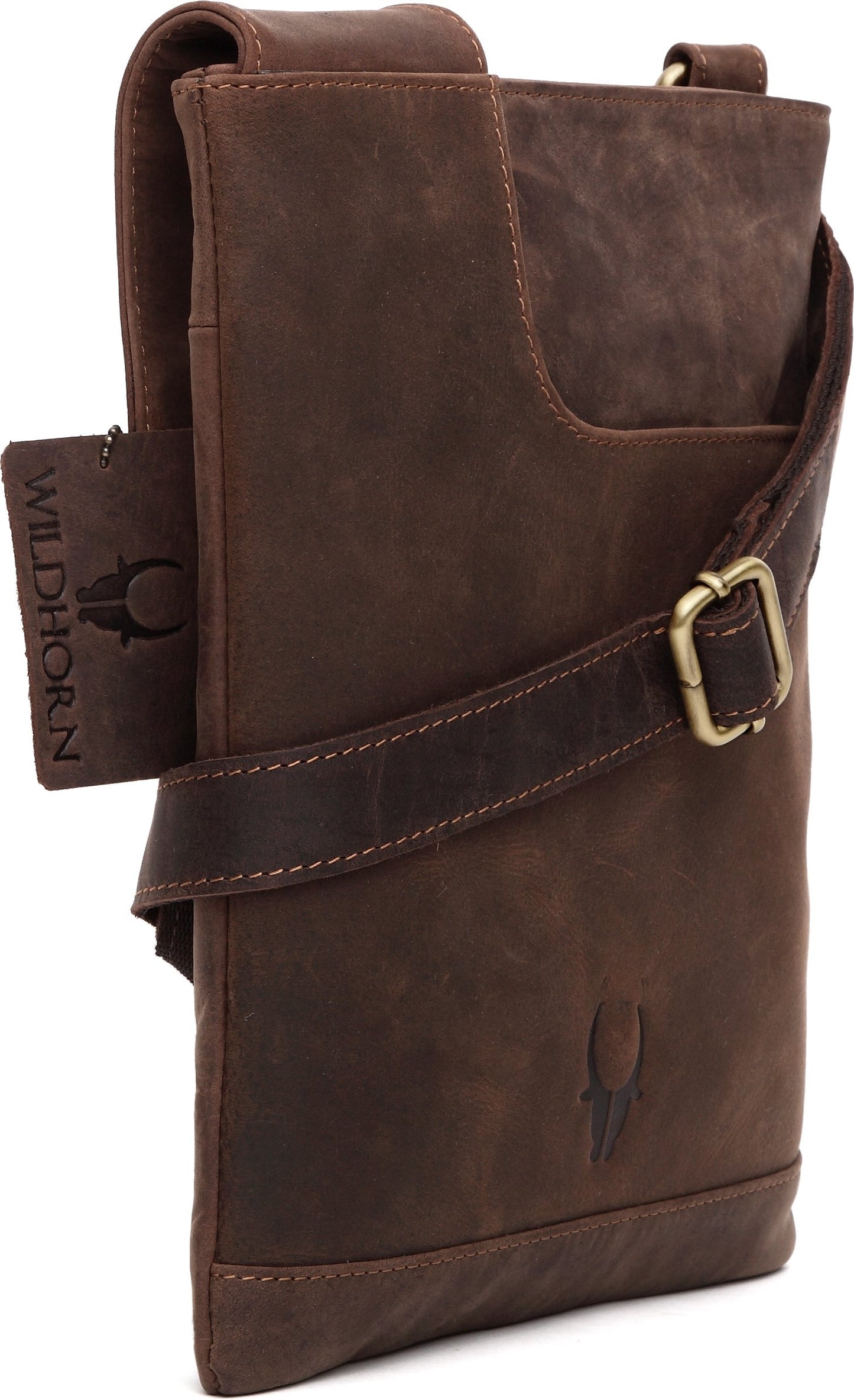 WildHorn Genuine Leather Utility Sling Bag for Men | Stylish, Functional & Spacious | Adjustable Strap | 1-Year Warranty