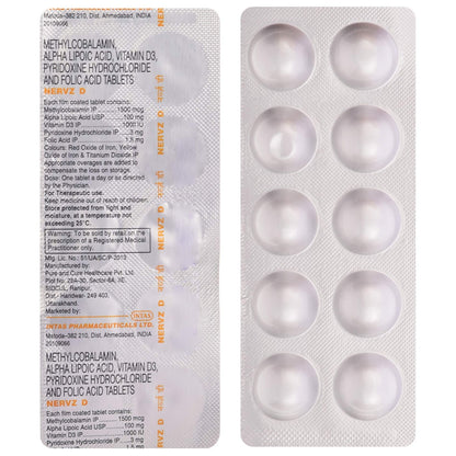 Nervz D - Strip of 10 Tablets