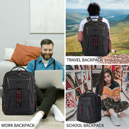 KROSER Travel Laptop Backpack 17 Inch Large Computer Backpack Stylish C- image 4