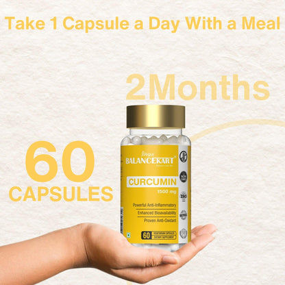 Balancekart Curcumin Capsules 1500mg With 95% Curcuminoids, Helps in Sk- image 6