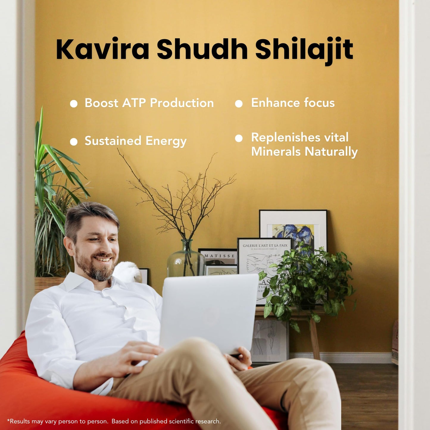 Kavira Shudh Shilajit – 250mg/serving, 80 Serving, 100% Pure Kashmiri Kesar & Elaichi