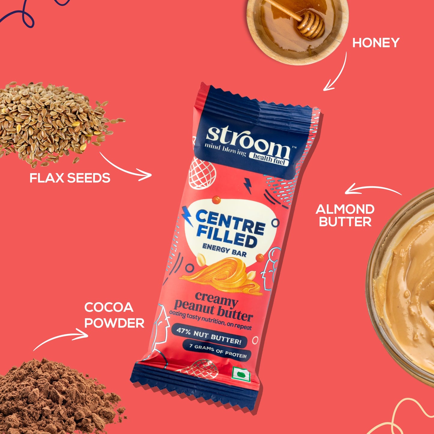 STROOM Asia's First Centre Filled Energy Bars | 7g Protein (8 Bars, 36- image 6