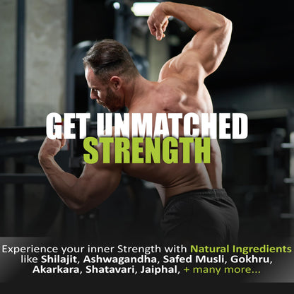 End2End Nutrition PerformX Natural Testosterone Booster for Men made with Pure Shilajt/Shilajeet, Gokhru, Ashwagandha, Safed Musli for Muscle Gain, Strength and Stamina – 30 Capsules